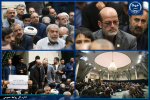 حضور دکتر مسلمی نائینی در اجتماع دانشگاهیان دانشگاه‌های تهران در سوگ رئیس‌جمهور