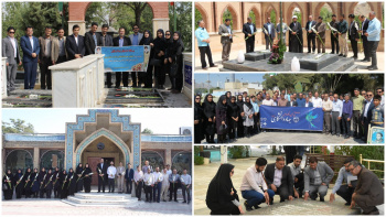 تجدید میثاق جهادگران جهاددانشگاهی اردبیل، صنعتی اصفهان، قم، گیلان، قزوین و استان مرکزی با شهدا